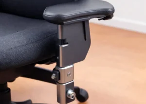 Image showing a close-up of locking wheels in office chairs, highlighting the mechanism that allows users to secure the wheels in place for added stability and safety.